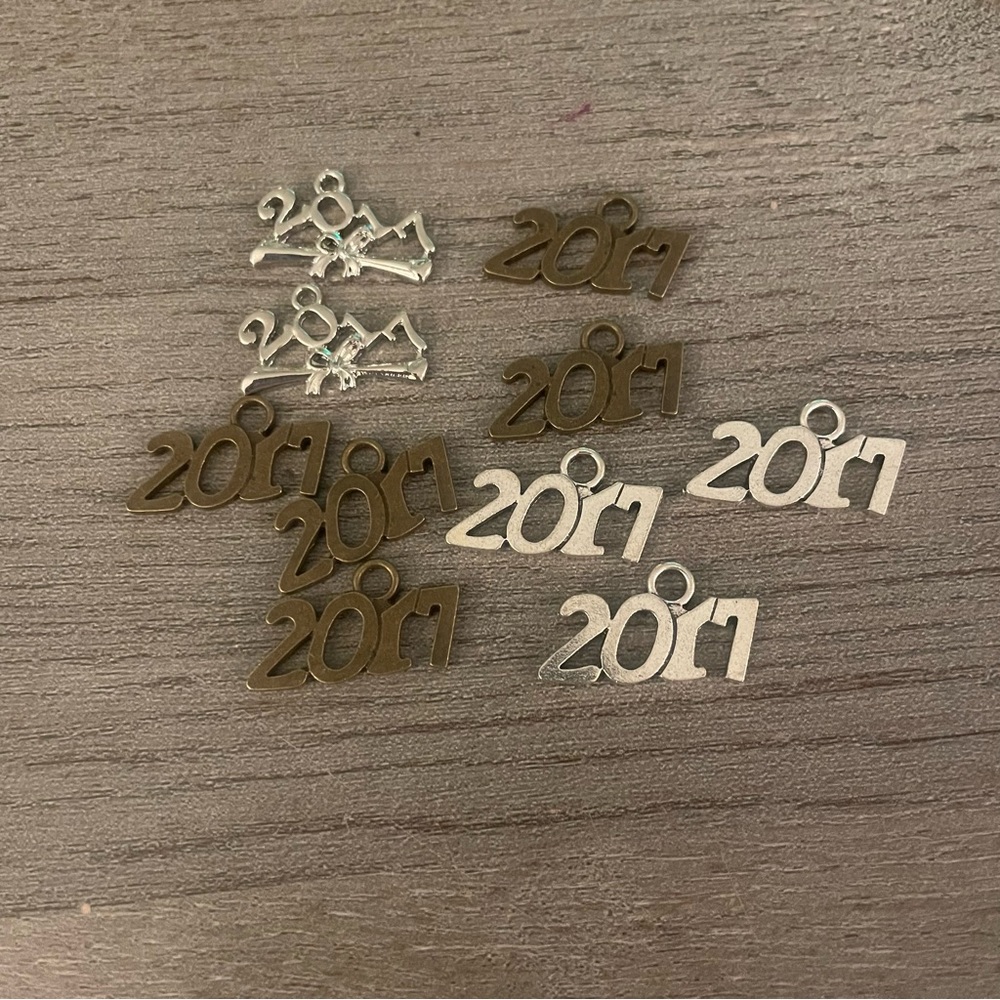 Lot of 10 Mixed Color 2017 Charms